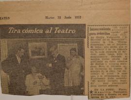 Tira cómica al teatro. Inconveniente para señoritas