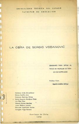 La obra de Sergio Vodanovic