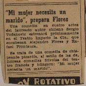 "Mi mujer necesita un marido", prepara Flores