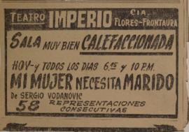 Anuncio publicitario Mi mujer necesita marido