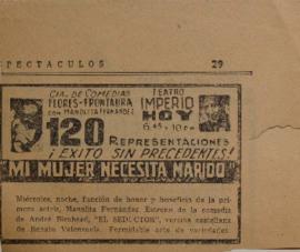 Anuncio publicitario Mi mujer necesita marido
