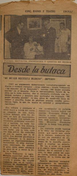 Desde la butaca. "Mi mujer necesita marido": Imperio