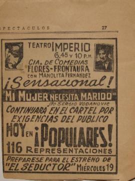 Anuncio publicitario Mi mujer necesita marido