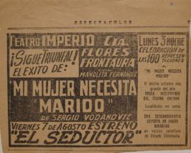 Anuncio publicitario Mi mujer necesita marido