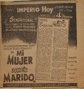 Anuncio publicitario Mi mujer necesita marido