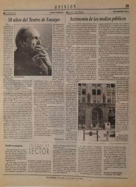 50 años del Teatro de Ensayo