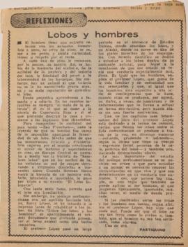 Reflexiones. Lobos y hombres