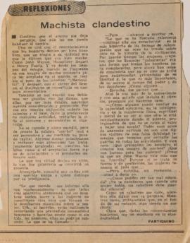 Reflexiones. Machista clandestino