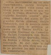 Dos matrimonios en un solo departamento