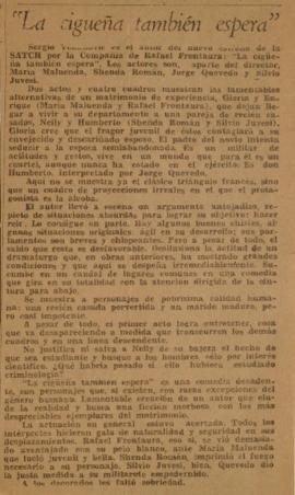 "La cigüeña también espera"