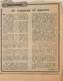 Reflexiones. Ni mejores ni peores