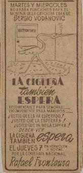 Anuncio publicitario La cigüeña también espera