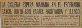 La cigüeña espera mañana en el escenario SATCH: junto con Rafael Frontaura y eleco