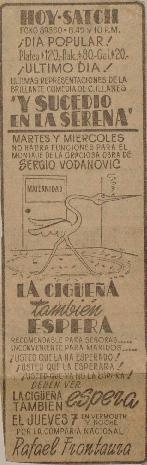 Anuncio publicitario La cigüeña también espera
