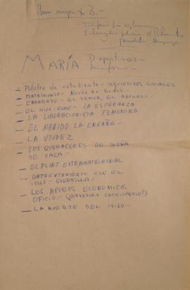 Manuscrito Una Mujer por Tres