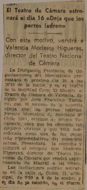 El Teatro de Cámara estrenará el día 16 "Deja que los perros ladren"