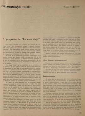 A propósito de "La casa vieja"