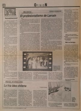 El profesionalismo de Larraín