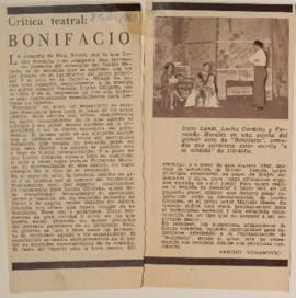 Crítica teatral: Bonifacio