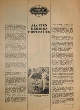 Alguien debiera protestar