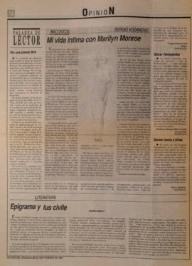 Mi vida íntima con Marilyn Monroe