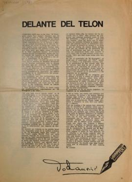 Delante del telón