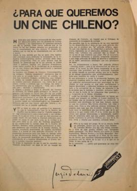 ¿Para qué queremos un cine chileno?