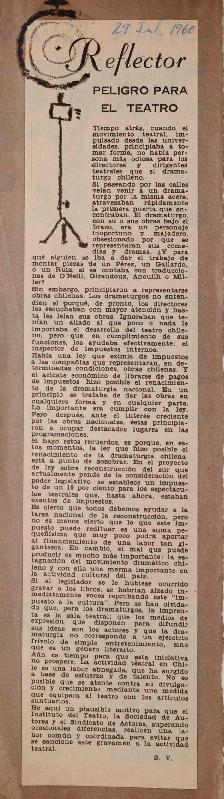 Peligro para el teatro