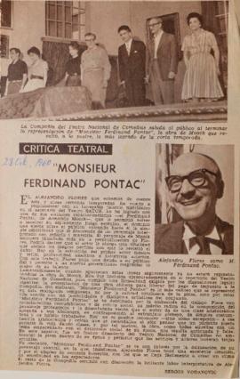 Crítica teatral: "Monsieur Ferdinand Pontac"