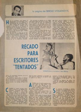 Recado para escritores "tentados"