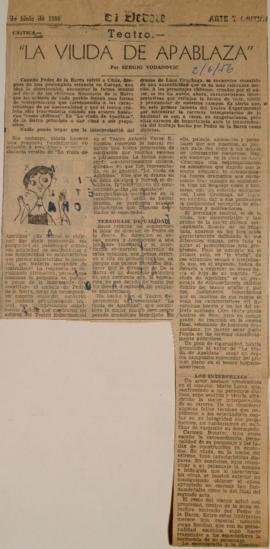 "La viuda de Apablaza"