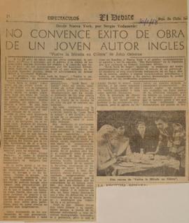 No convence éxito de obra de un joven autor inglés
