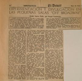 Experimentación y divulgación en las pequeñas salas "Off-Broadway"