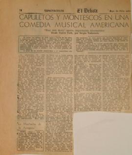 Capuletos y Montescos en una comedia musical americana