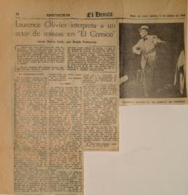 Laurence Olivier interpreta a un actor de revistas en "El Cómico"