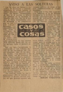 Aviso a las solteras