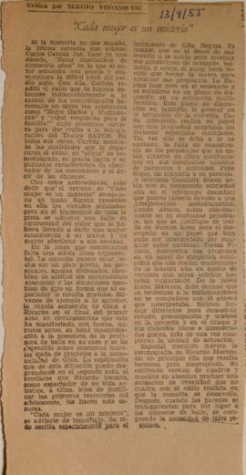 "Cada mujer es un misterio"