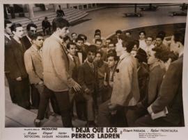 Cartel publicitario: "Deja que los perros ladren"
