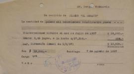 Recibo Diario El Debate, Julio 1957
