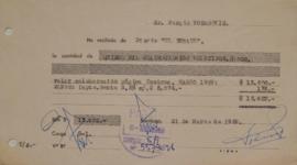Recibo Diario El Debate, Marzo 1959