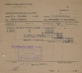 Liquidación de Derechos de Autor, Mi mujer necesita marido, Primeros días de Diciembre 1953