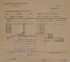 Liquidación de Derechos de Autor, Mi mujer necesita marido, Julio 1953