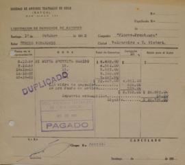 Liquidación de Derechos de Autor, Mi mujer necesita marido, Primeros días de Octubre 1953