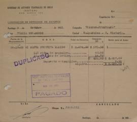 Liquidación de Derechos de Autor, Mi mujer necesita marido, 26 de Octubre 1953