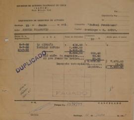 Liquidación de Derechos de Autor, La cigüeña también espera, Primeros días de Julio 1955