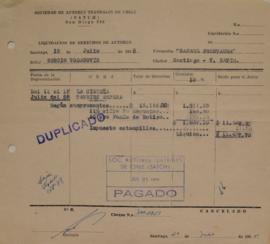 Liquidación de Derechos de Autor, La cigüeña también espera, Primeras semanas de Julio 1955