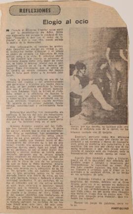 Reflexiones. Elogio al ocio