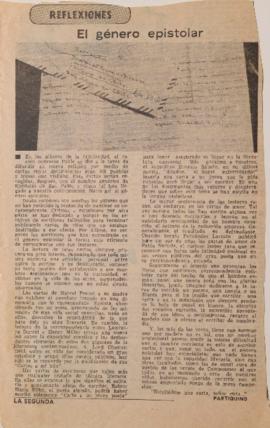 Reflexiones. El género epistolar