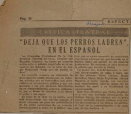 "Deja que los perros ladren" en el Español