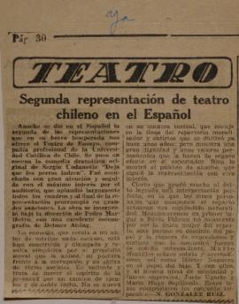 Segunda representación de teatro chileno en el Español